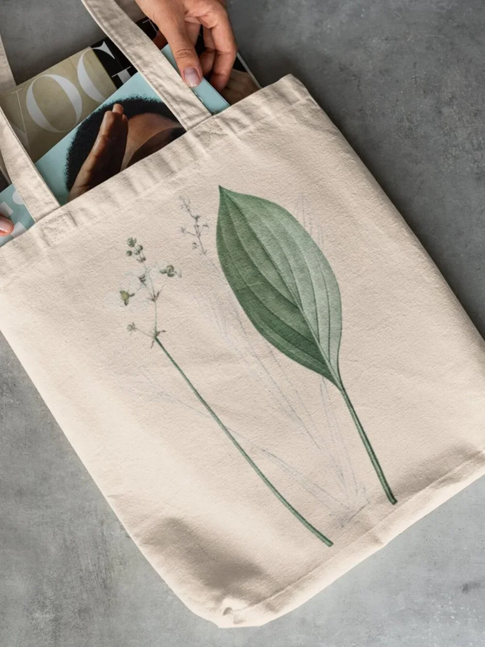 Arrowhead Vintage Floral Print Graphic Canvas Tote Bag